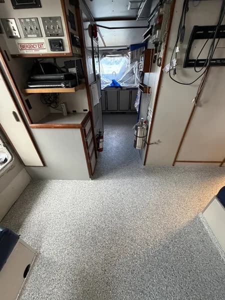 Marine-grade flake epoxy coating on a Vancouver vessel