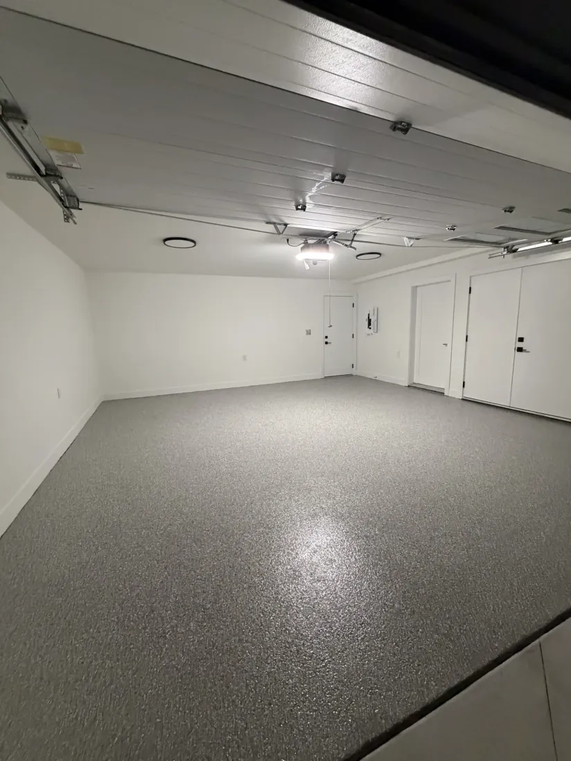Clean epoxy garage floor